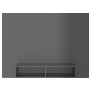 vidaXL Wall TV Cabinet High Gloss Grey 135x23.5x90 cm Engineered Wood