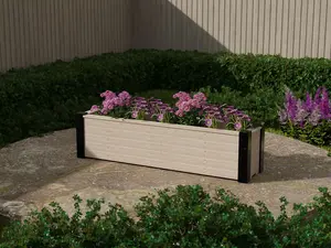 RusticRidge wooden planter, 2000x500x500