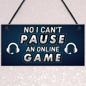 Funny Gamer Gift Gaming Sign For Boys Bedroom Man Cave Gift For Men