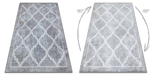 MIRO 51639.805 washing carpet Trellis anti-slip - grey 200x290 cm