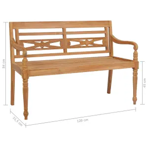 Berkfield Batavia Bench 120 cm Teak