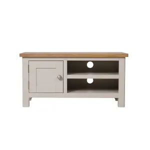 Home Source Ramsgate Grey & Oak Small 1 Door TV Stand Cabinet