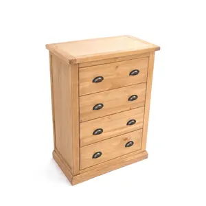 Lucca 4 Drawer Chest of Drawers Brass Cup Handle