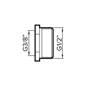 Plumbsure Threaded Reducing Pipe fitting bush (Dia)12.7mm