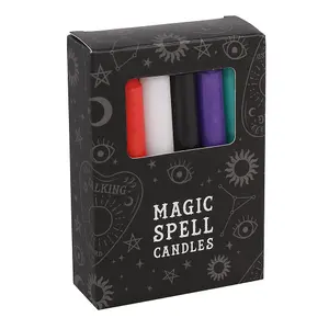 Set of 12 Mixed Colored Spell Candles