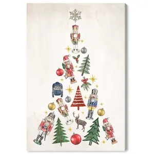 Fun Christmas Tree - Wrapped Canvas Painting 76 cm H x 51 cm W