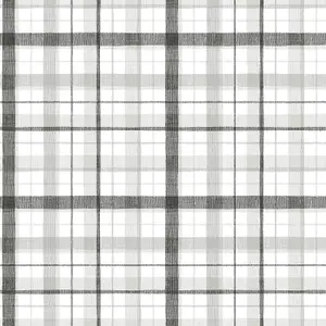 Galerie Kitchen Style 3 Monochrome Black White Grey Textured Plaid Smooth Wallpaper