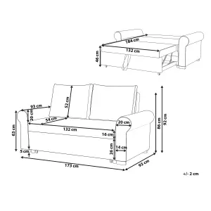 Beliani Retro Sofa Bed SILDA Multicolour