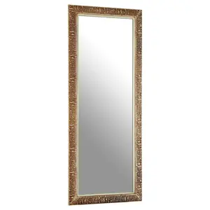 Interiors by Premier Zelma Champagne Finish Ridged Wall Mirror