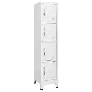 Berkfield Locker Cabinet with 4 Compartments 38x45x180 cm