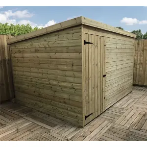 9 x 4 WINDOWLESS Garden Shed Pressure Treated T&G PENT Wooden Garden Shed + Single Door (9' x 4' / 9ft x 4ft) (9x4)