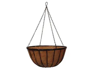 Hanging Basket/Hanging Cauldron Planter- 16" with Coco liner