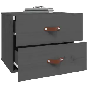 Berkfield Wall-mounted Bedside Cabinets 2 pcs Grey 50x36x40 cm