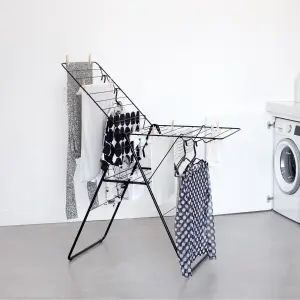 Brabantia Black Foldable Laundry Airer, 20m