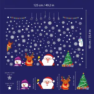 Walplus Xmas Friends With Snowflakes Window Clings Rooms Décor