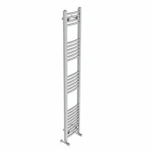 Right Radiators 1600x300 mm Curved Heated Towel Rail Radiator Bathroom Ladder Warmer Chrome