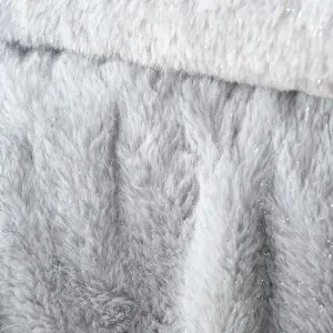 Catherine Lansfield Cosy Glamour Fur 130x170 cm Blanket Throw Silver Grey