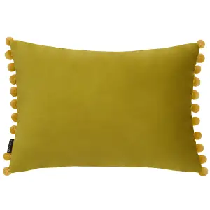 Paoletti Fiesta Velvet Pom Pom Feather Filled Cushion