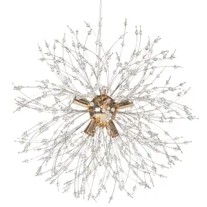 Crystal Pendant Lamp Gold TOROLA