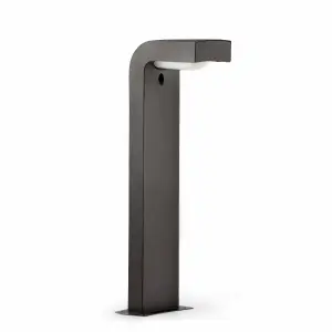 Luminosa Klamp Outdoor Bollard Light White, Dark Grey IP44, E27