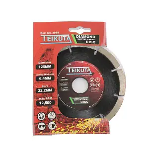 Teikuta Diamond Mortar Raking Disc 125mm Angle Grinder Disc 6.4mm thick 2966