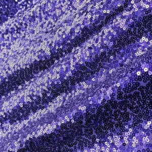 Neel Blue 90 Inch Round Sequin Tablecloth, Purple