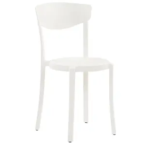 Set of 4 Garden Chairs VIESTE White