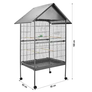 Bird cage 168cm high - anthracite