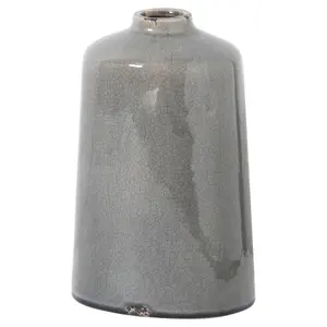 UK Homeliving Garda Grey Glazed Liv Vase