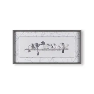 Innocence Birds Framed Floating Printed Canvas Wall Art