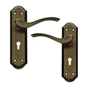 Intelligent Hardware - Internal Door Handle - York - Lever on Backplate - Lever Lock Furniture - Bronze