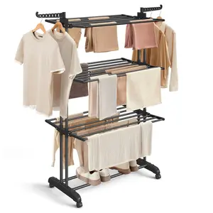 Metal Gullwing Drying Rack Black