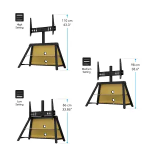 AVF Options EASL925A Easel Cantilever TV Stand For Up To 65" TVs - Oak