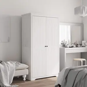 Wardrobe BODO White 101x52x176.5 cm Solid Wood Pine