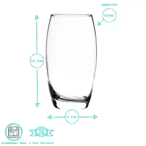 Argon Tableware Tondo Highball Glasses - 510ml - Pack of 12