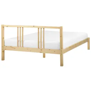 Wooden EU Double Size Bed Light VANNES