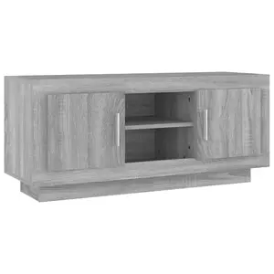 Berkfield TV Cabinet Grey Sonoma 102x35x45 cm Engineered Wood