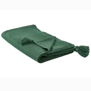 Bedspread LINDULA Cotton 200 x 220 cm Green