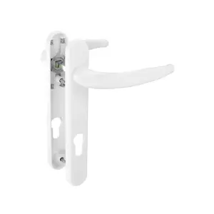 Securit UPVC Keyed Door Handle White (211mm x 92mm)