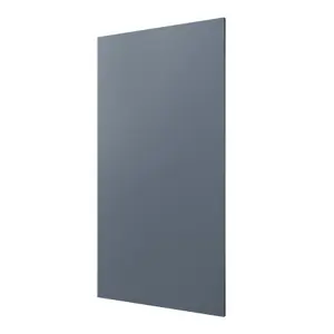 GoodHome Alisma Matt blue Slab 50:50 Tall larder Cabinet door (W)600mm (H)1181mm (T)18mm