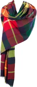 Brushed Tartan Cotton Scarf Buchanan Modern / BUCHANAN MODERN / 70X180