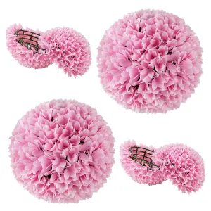 COSTWAY 2 PCS Artificial Plant Decoration Indoor Outdoor 28cm Decorative Balls