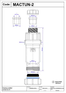 McAlpine Tundish with Self Close Valve 15/22mm Inlet x 1.25'' Outlet   MACTUN-2