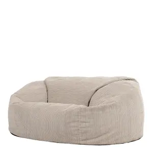 icon Soul Giant Corduroy Bean Bag Natural 2-Seater Bean Bag Chair