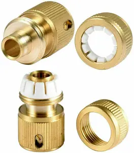 Tap Adaptor Connector Brass  Garden Water Fit Hose Pipe Tap Female Male 1/2" Quick Connector