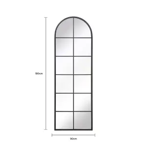 Bern Arch Mirror in Black Weather Resistant