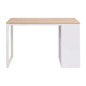 Berkfield Writing Desk 120x60x75 cm Oak and White