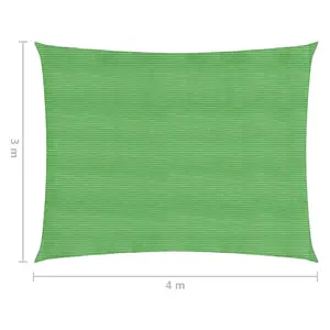 Berkfield Sunshade Sail 160 g/m2 Light Green 3x4 m HDPE