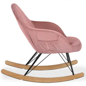 Dahlia Rocking Chair with Pink Velvet