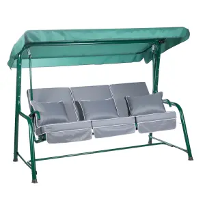 Alfresia Turin Reclining Swing Seat with Green Luxury Cushions